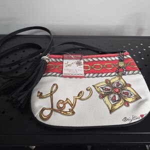 NWT Brighton Love Glitter And Go Pouch, Crossbody Purse, Gems
